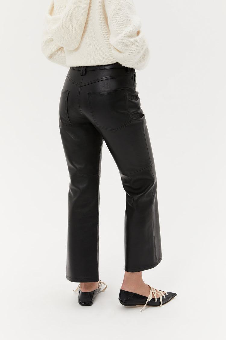 (Sexy Butt) leather trousers, black