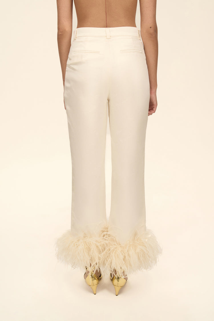 Feather pants ((Little Party Never Killed Nobody)), milky