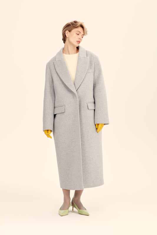 (((Classy))) oversized coat, grey