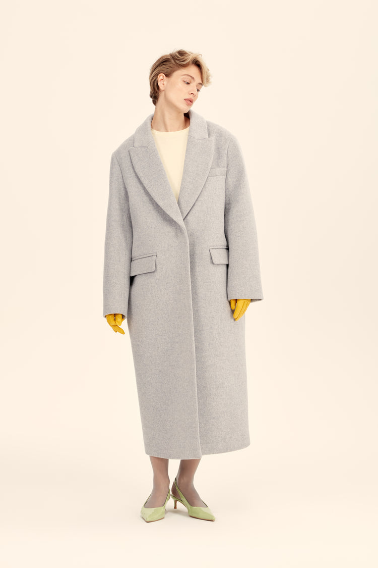 (((Classy))) oversized coat, grey