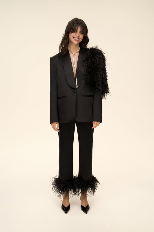 Feather pants ((Little Party Never Killed Nobody)), black