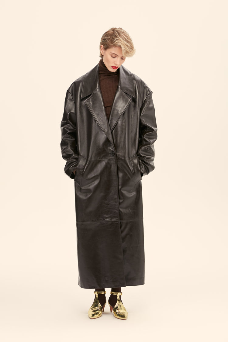(((The Matrix))) leather trench coat