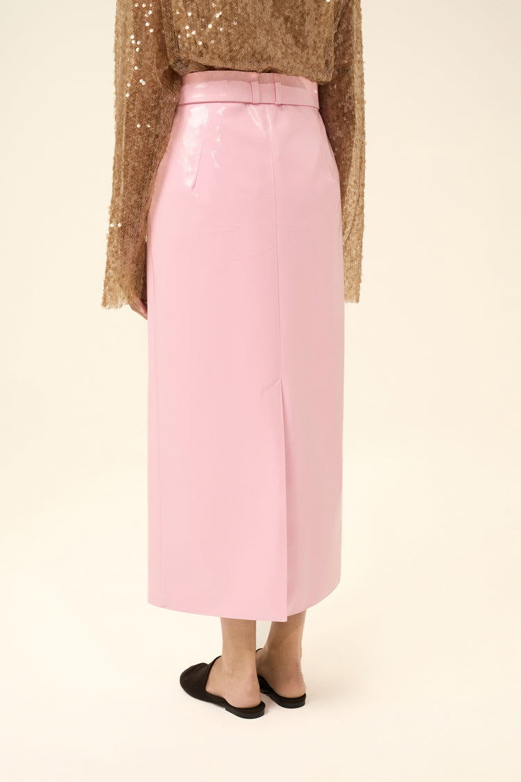 (((Cotton Candy))) midi skirt, pink