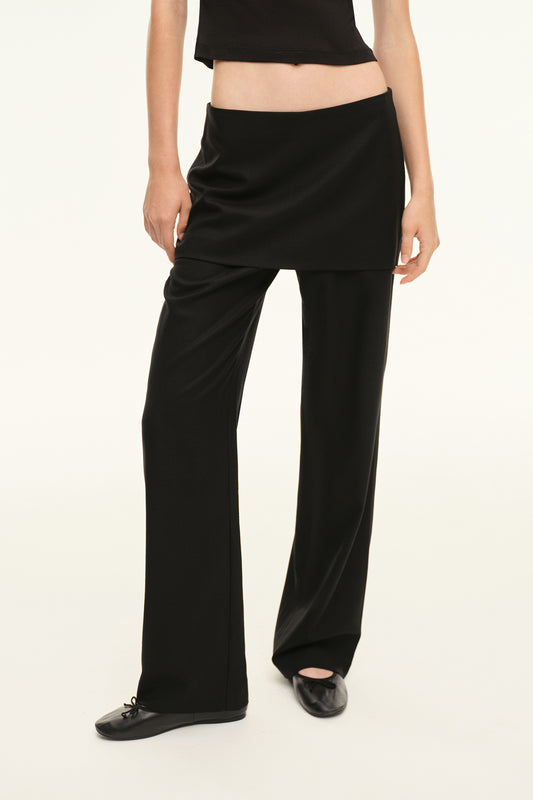 Trousers with skirt (DualWalk), black