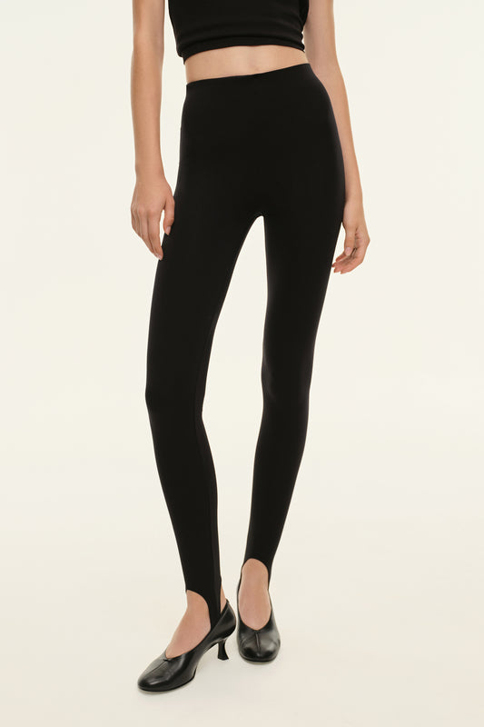 Leggings with stirrups (Basic minimum), black