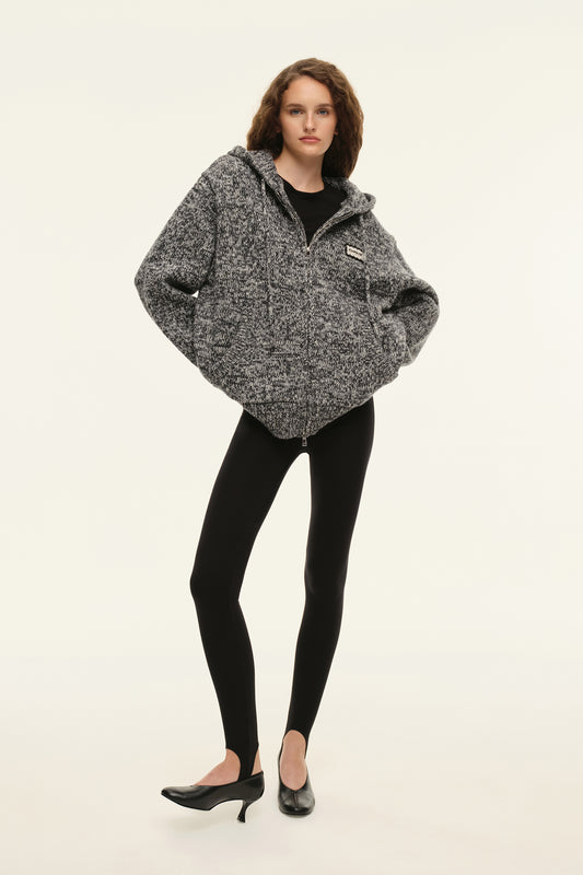 Hoodie with zip ((Just comfy)), black and white