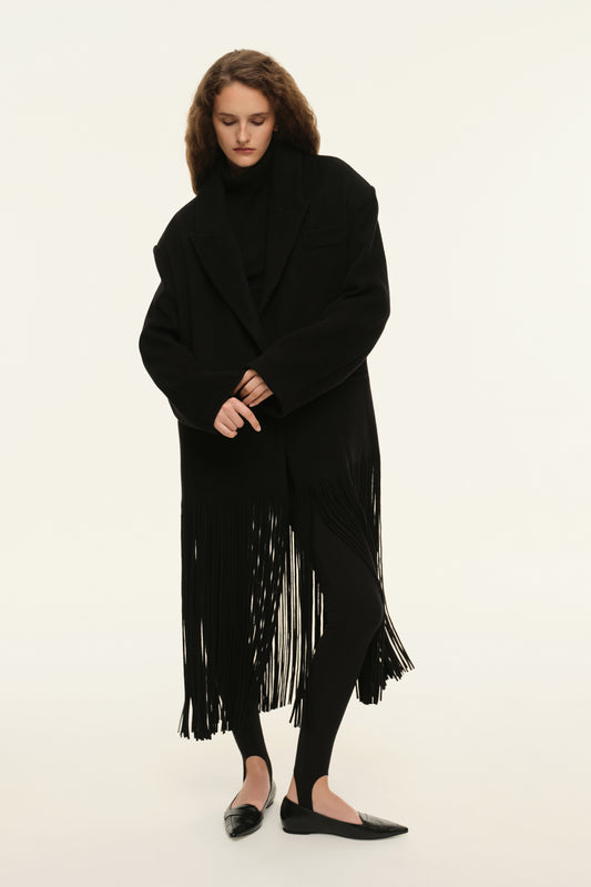 Fringed coat (((Wild West World))), black