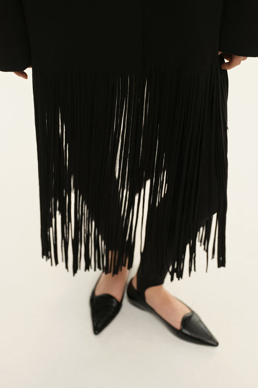 Fringed coat (((Wild West World))), black