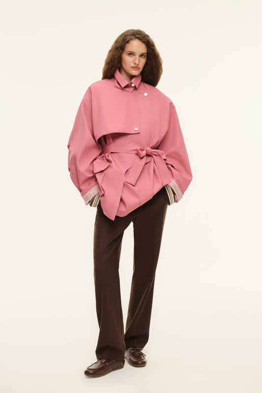 Cropped trench coat (((The Love Letter))), dusty pink