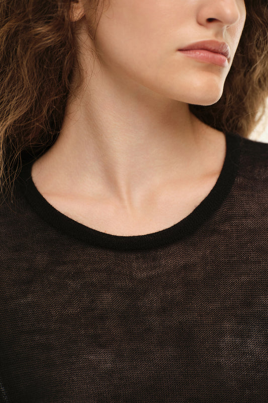 Cashmere T-shirt (Naked story), black