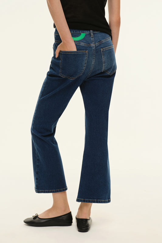 Cropped jeans (Brigitte), dark blue