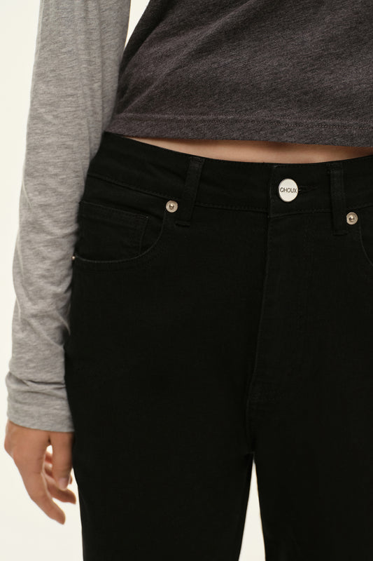 Cropped jeans (Brigitte), black