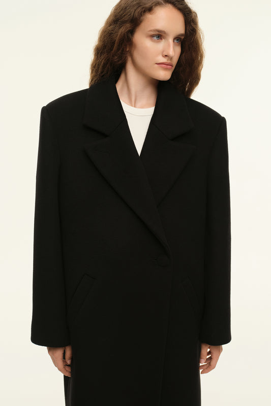 Straight cut coat (((Choux Base))), black