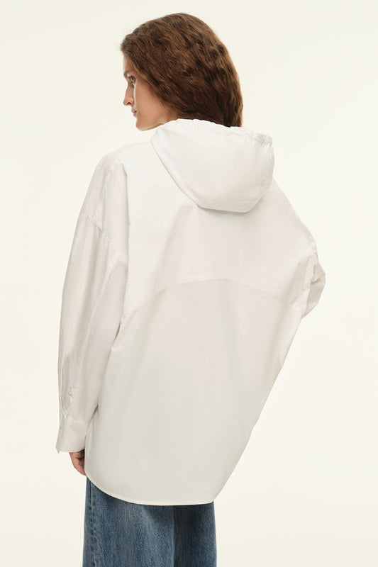 Hooded shirt (Soft Core), white