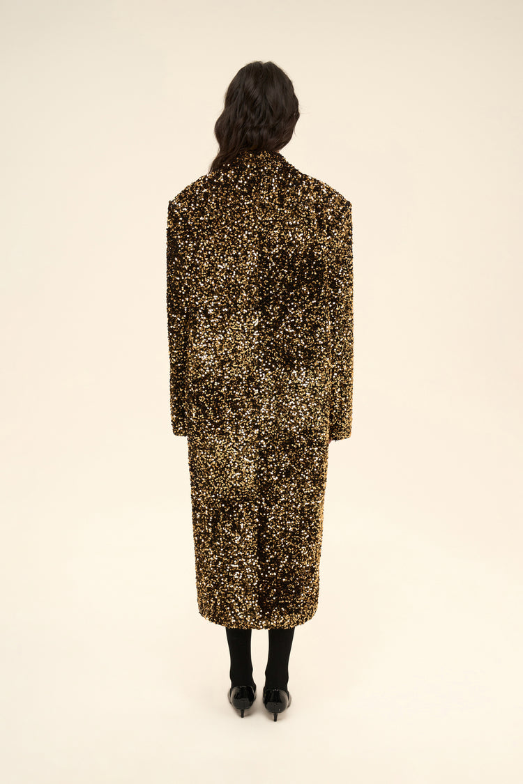 (((Black gold))) oversized coat