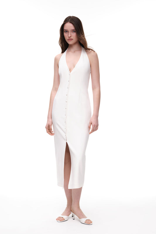 Dress with buttons (Soft Power), milky white