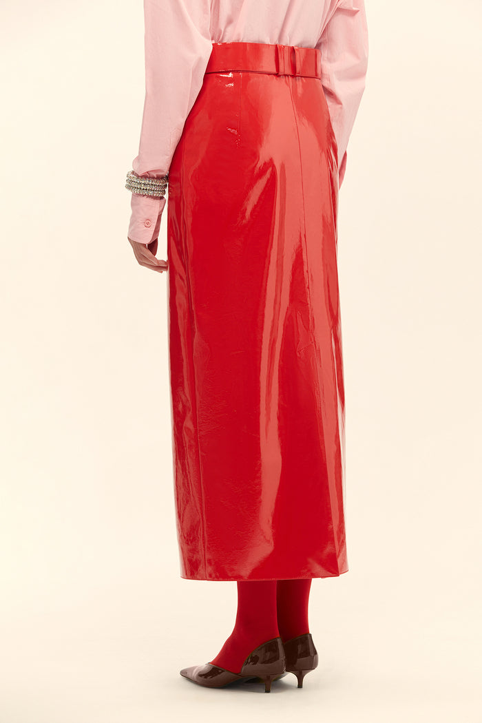 (((Perfect Red))) maxi skirt, red