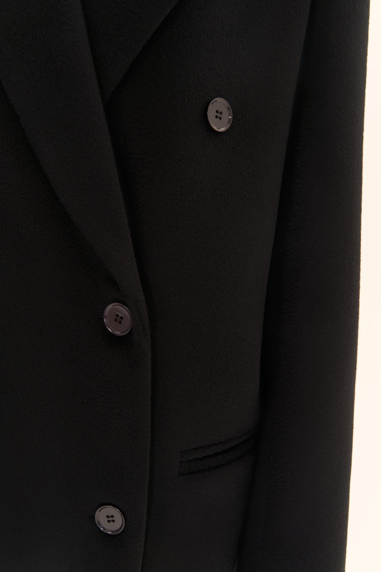 (((Power Dressing))) double-breasted coat, black