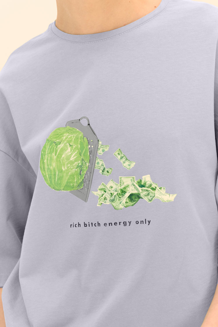 T-shirt (Rich bitch energy only), lavender