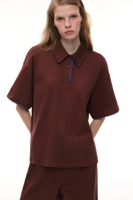 Cotton polo (Ping-Pong Games), chocolate