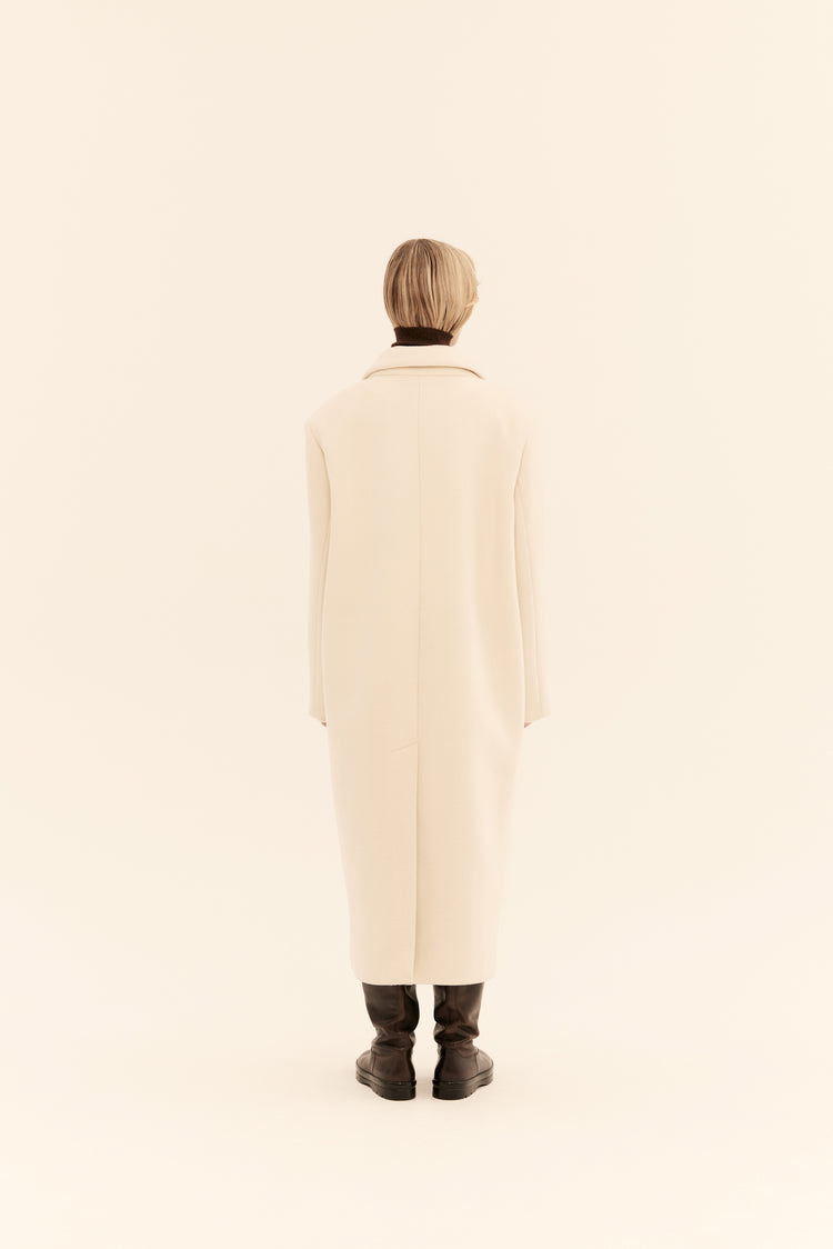 (((Classy))) oversized coat, milky white
