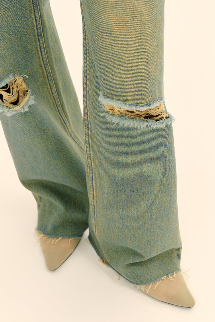 Jeans with slits (Morning after), vintage