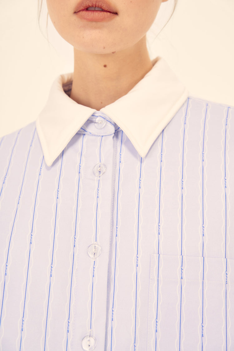 Padded shirt ((Officecore)), blue